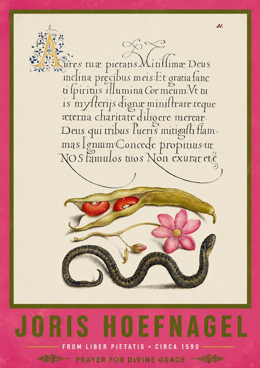 Joris Hoefnagel Prayer for Divine Grace No4 - Plakat