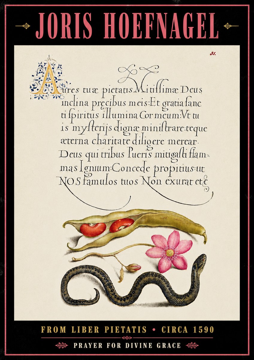 Joris Hoefnagel Prayer for Divine Grace No6 - Plakat