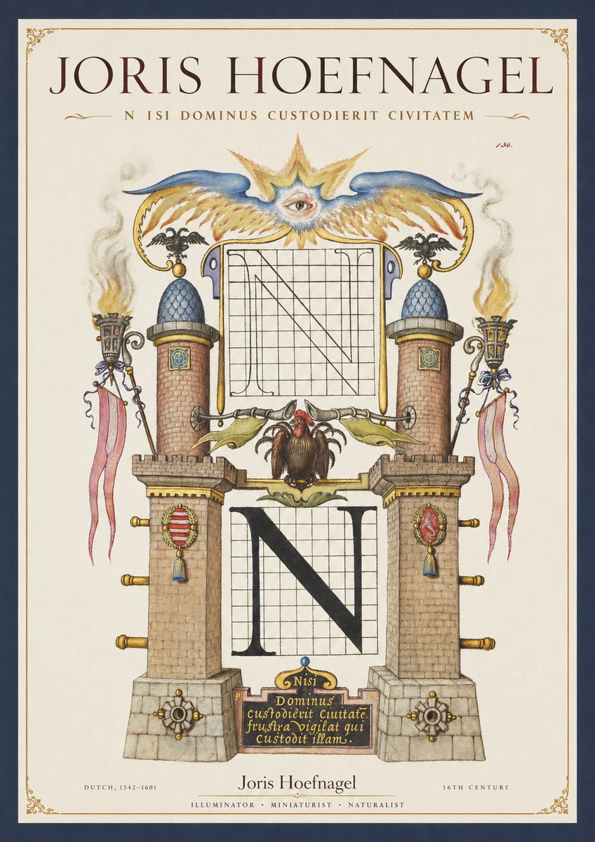 Joris Hoefnagel The Letter N No2 - Plakat