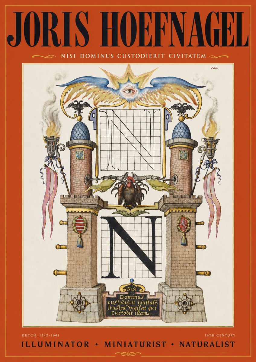 Joris Hoefnagel The Letter N No3 - Plakat