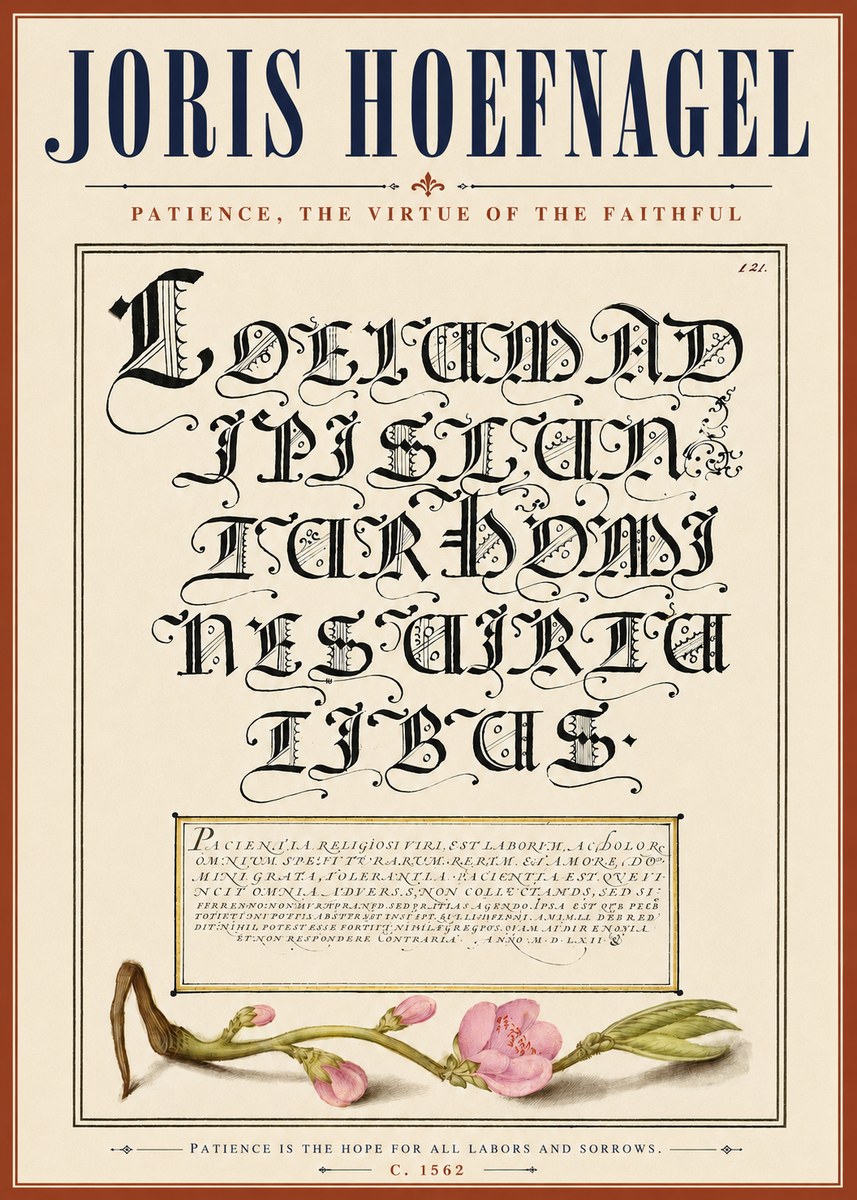 Joris Hoefnagel Calligraphic Alphabet from a Book of Lettering No6 - Plakat