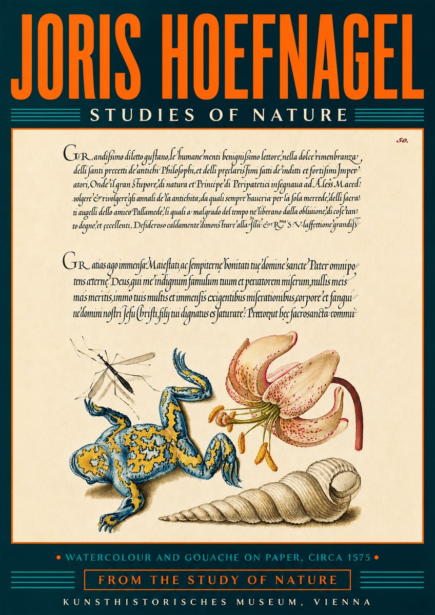 Joris Hoefnagel From the Study of Nature No5 - Plakat
