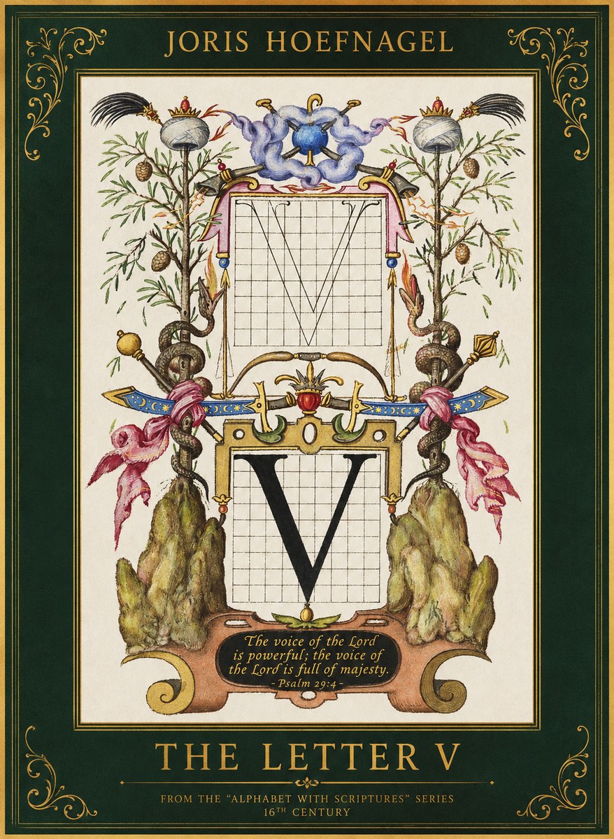 Joris Hoefnagel The Letter V No1 - Plakat
