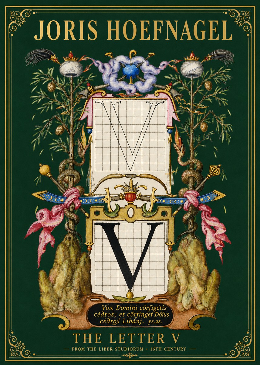 Joris Hoefnagel The Letter V No5 - Plakat