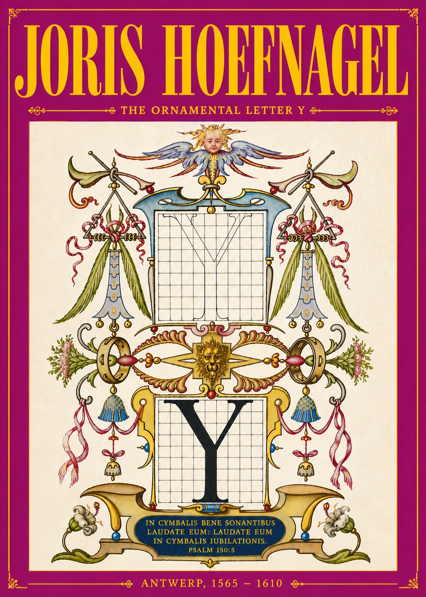 Joris Hoefnagel The Ornamental Letter Y No5 - Plakat
