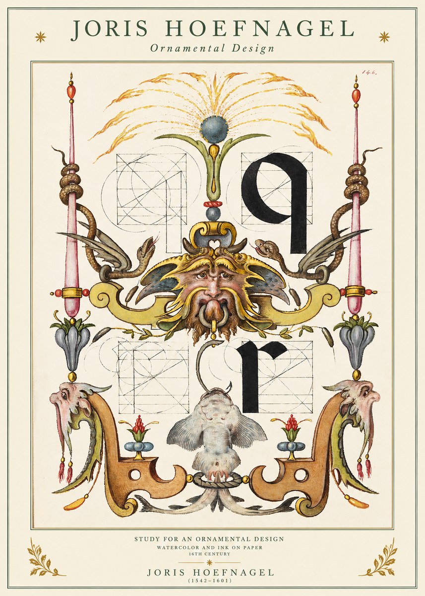 Joris Hoefnagel Ornamental Design I No1 - Plakat