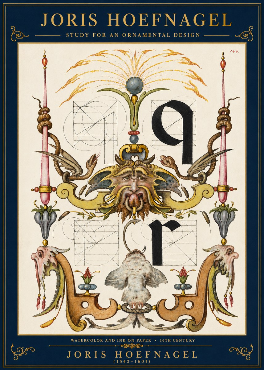 Joris Hoefnagel Ornamental Design I No3 - Plakat