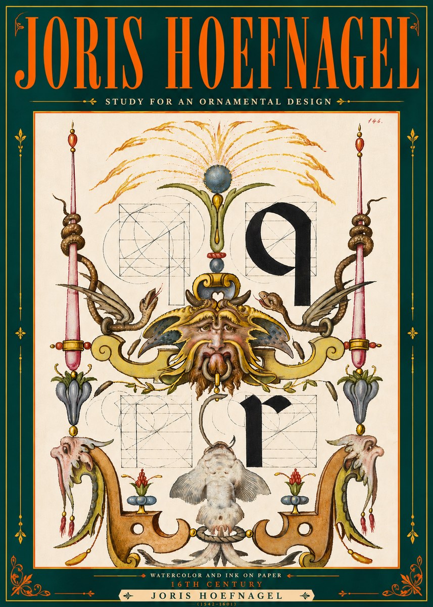 Joris Hoefnagel Ornamental Design I No6 - Plakat