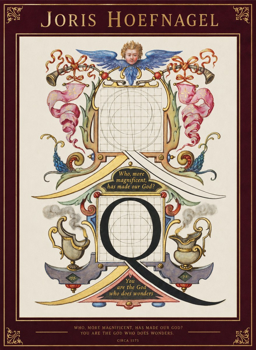 Joris Hoefnagel The Calligraphic Q No2 - Plakat