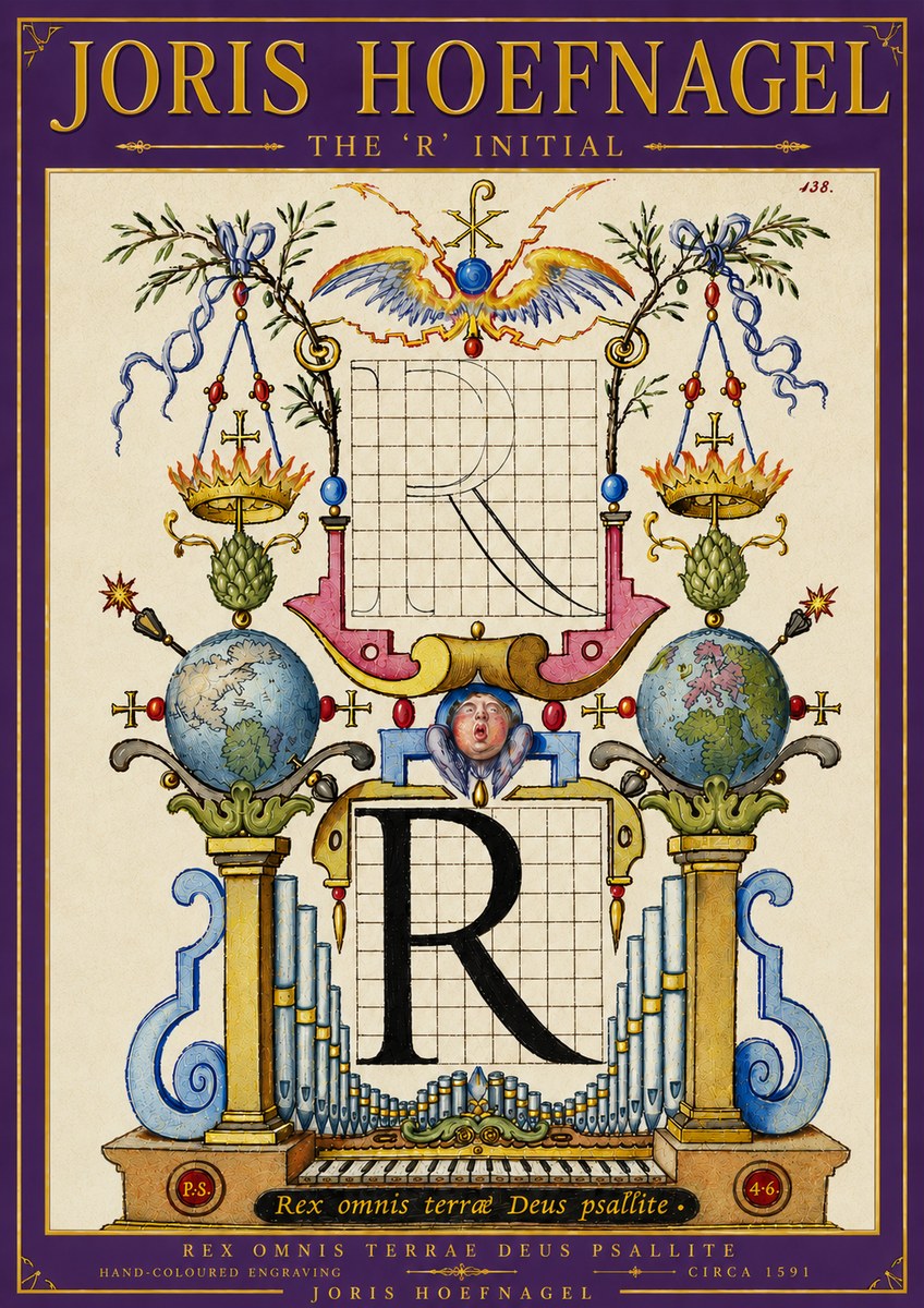 Joris Hoefnagel The 'R' Initial No6 - Plakat