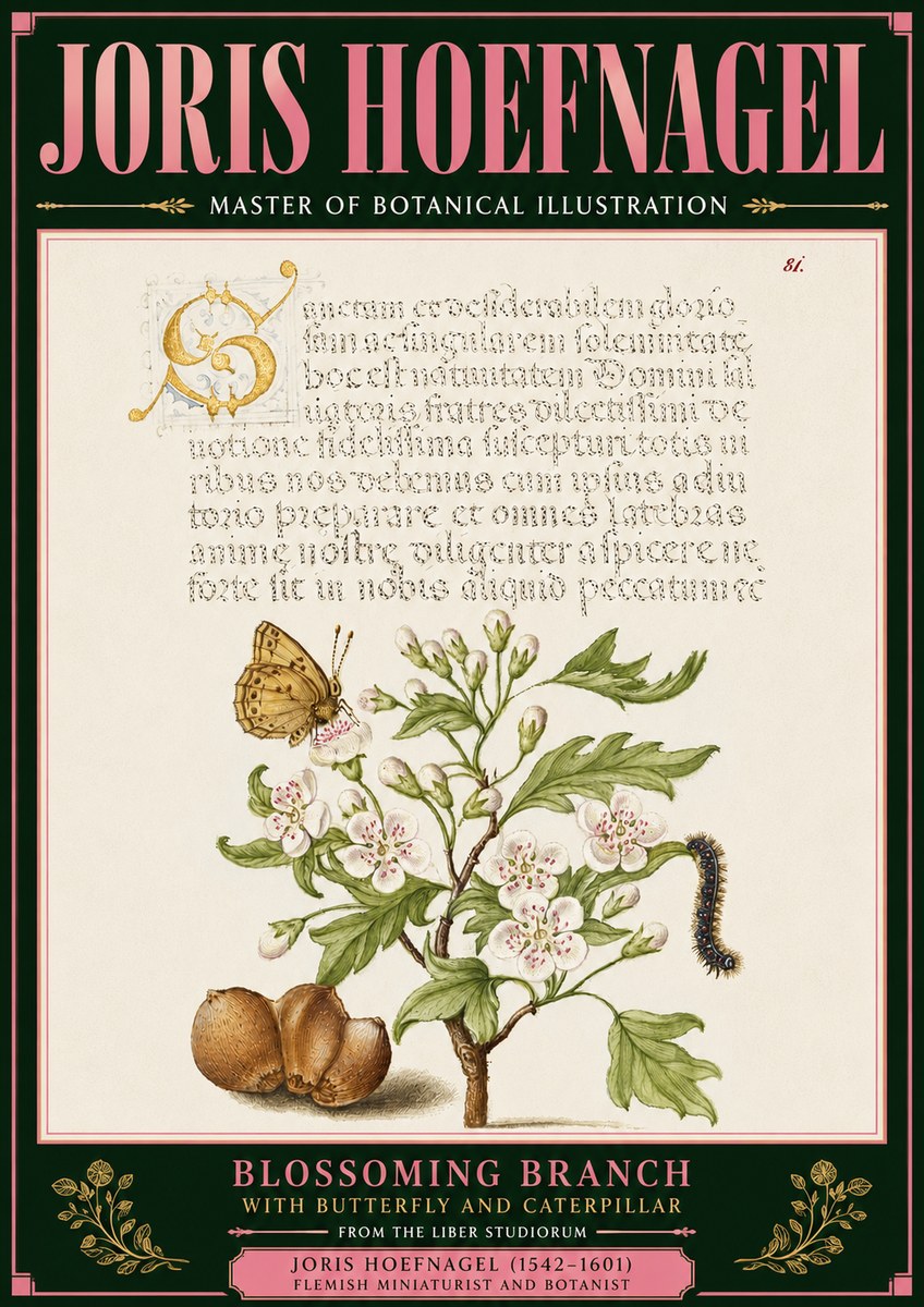 Joris Hoefnagel Blossoming Branch No6 - Plakat