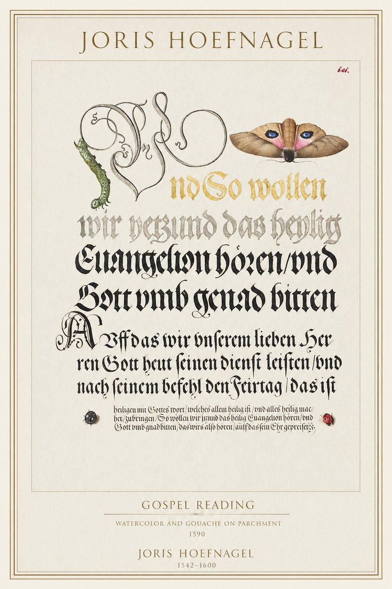 Joris Hoefnagel Gospel Reading No1 - Plakat