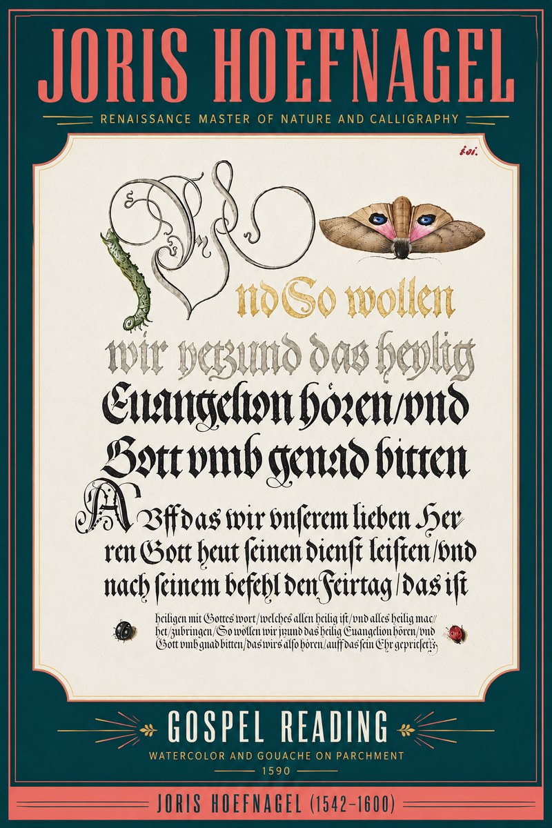 Joris Hoefnagel Gospel Reading No5 - Plakat
