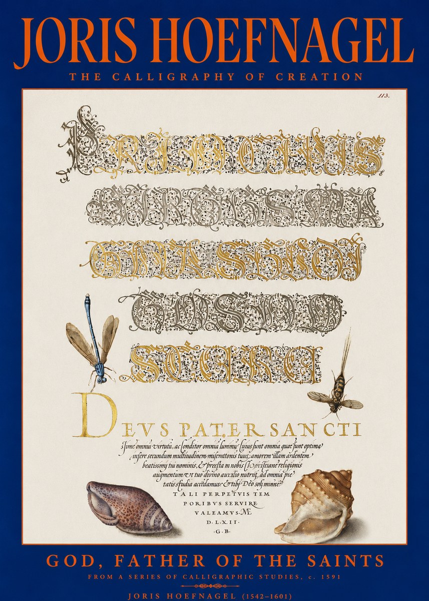Joris Hoefnagel Praise Be to God the Father No3 - Plakat