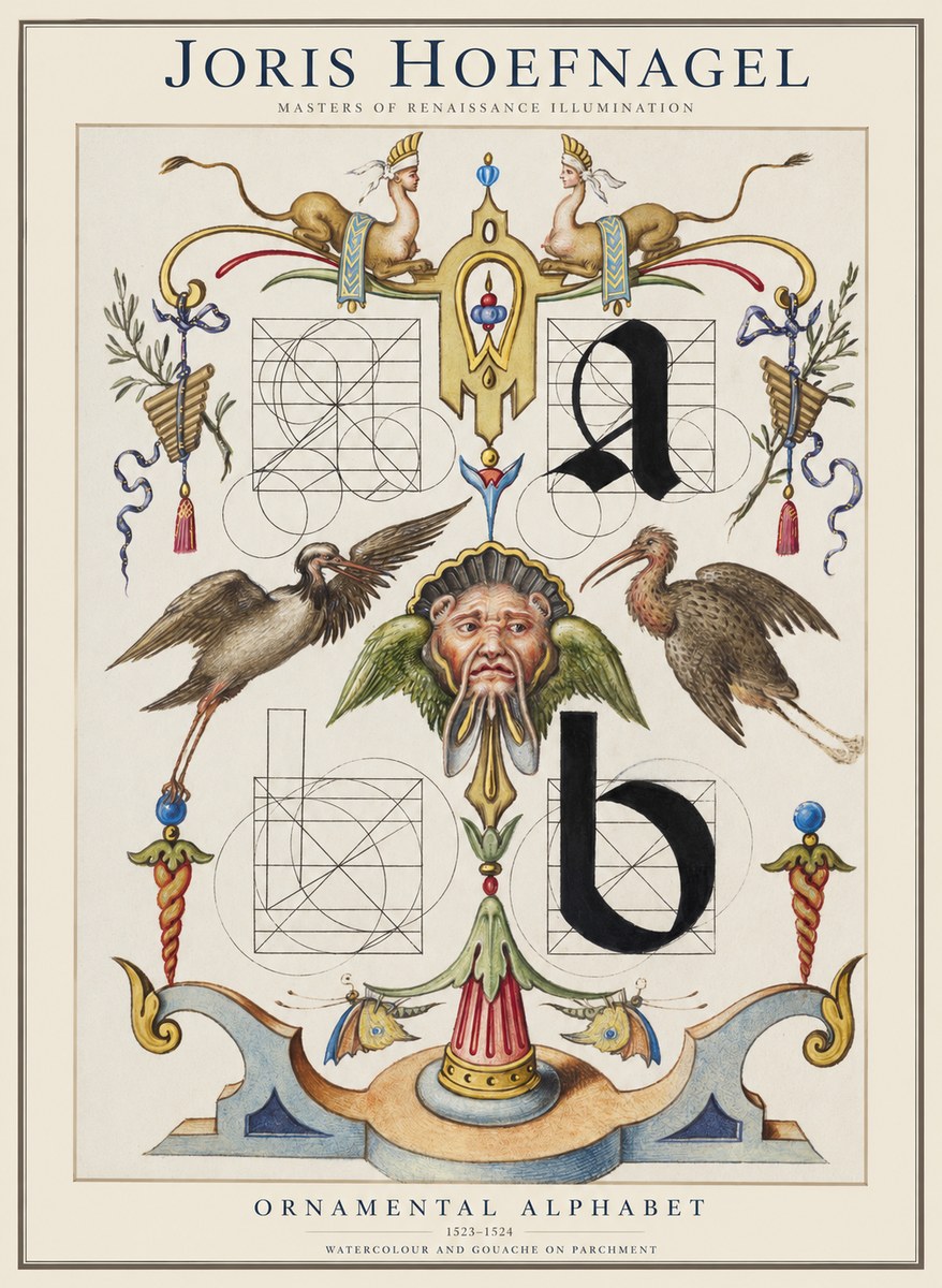 Joris Hoefnagel Ornamental Alphabet No1 - Plakat