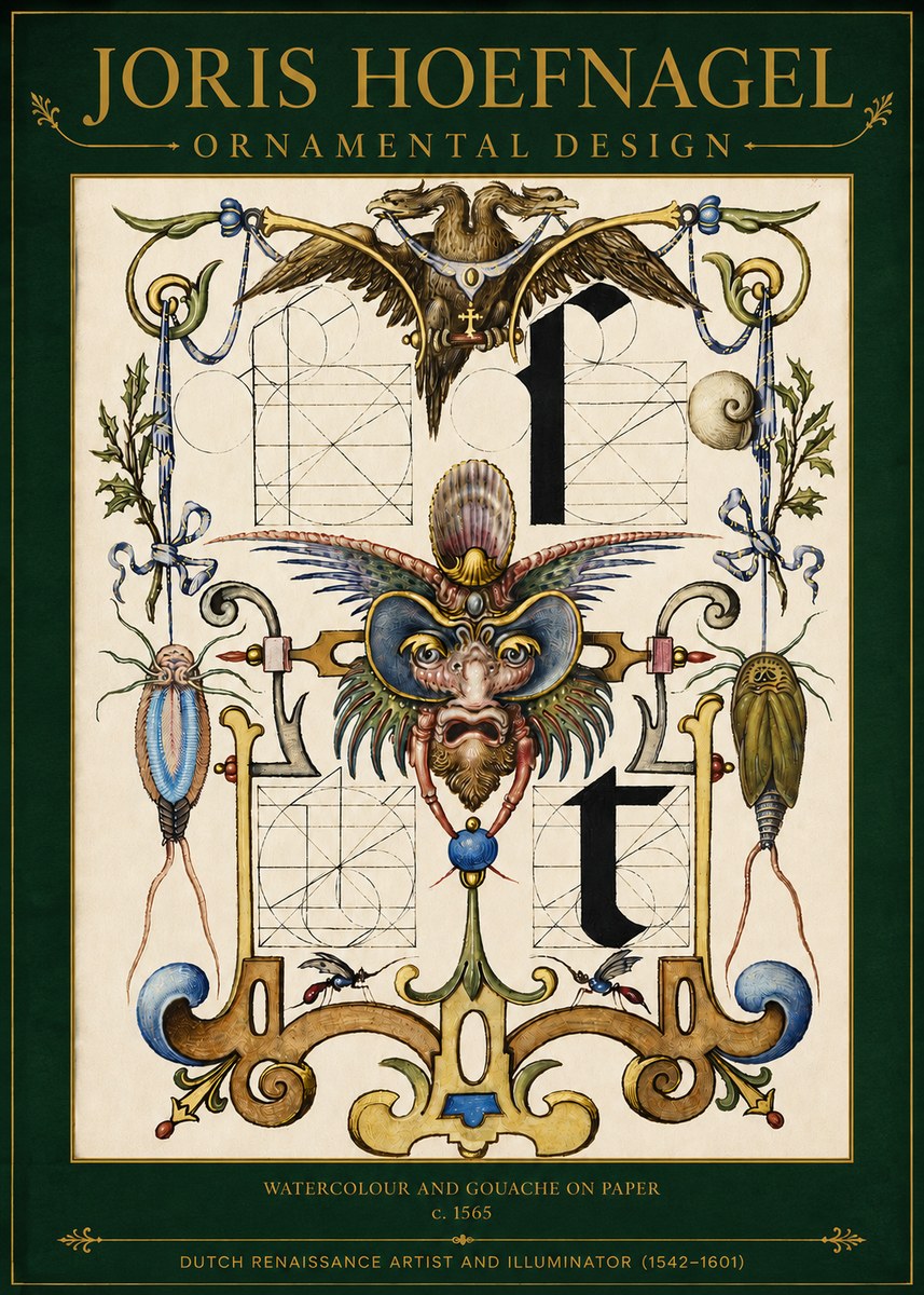 Joris Hoefnagel Ornamental Design II No3 - Plakat