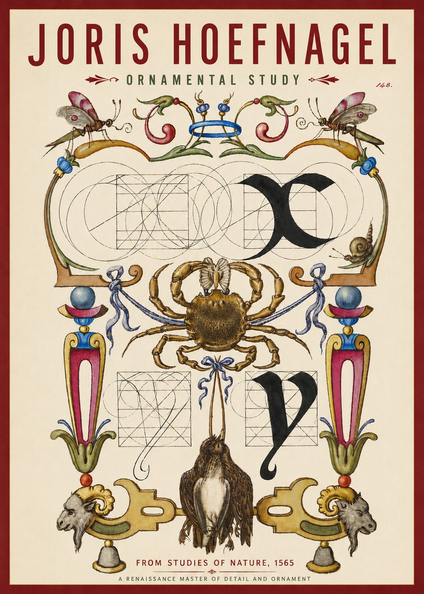 Joris Hoefnagel Ornamental Study II No3 - Plakat