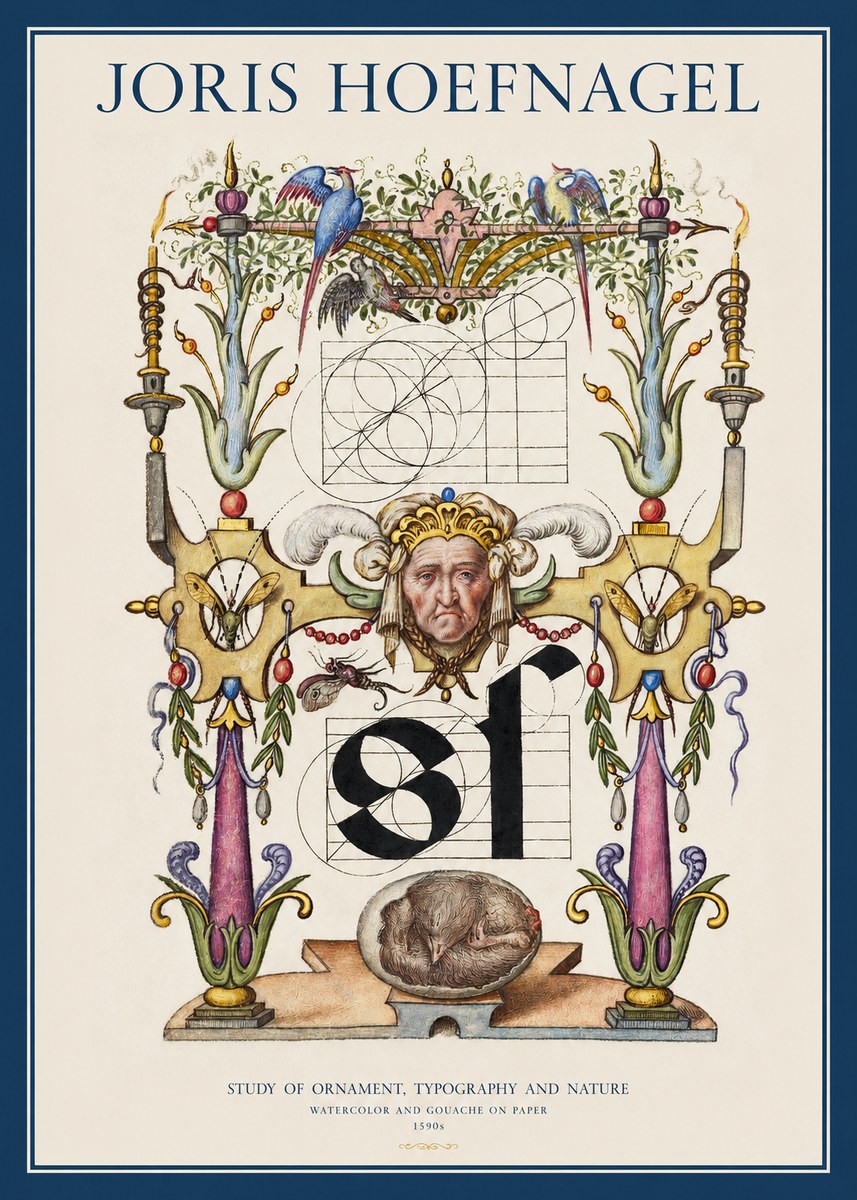 Joris Hoefnagel Mastery in Detail - Renaissance Ornament & Nature Studies No5 - Plakat