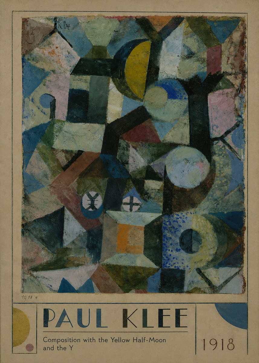 Paul Klee Composition with the Yellow Half-moon and the Y No1 - Plakat