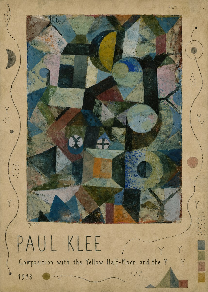 Paul Klee Composition with the Yellow Half-moon and the Y No4 - Plakat