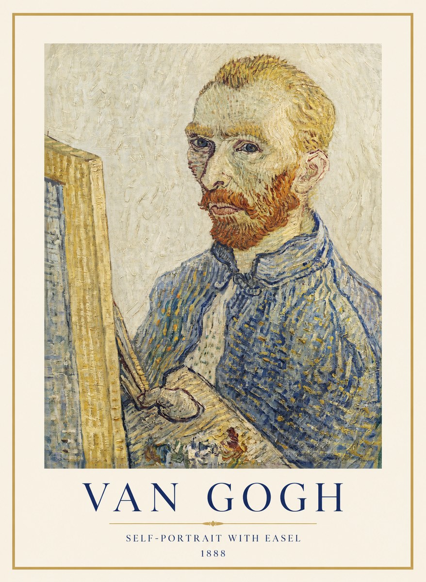 Van Gogh Self-portrait with Easel I No1 - Plakat