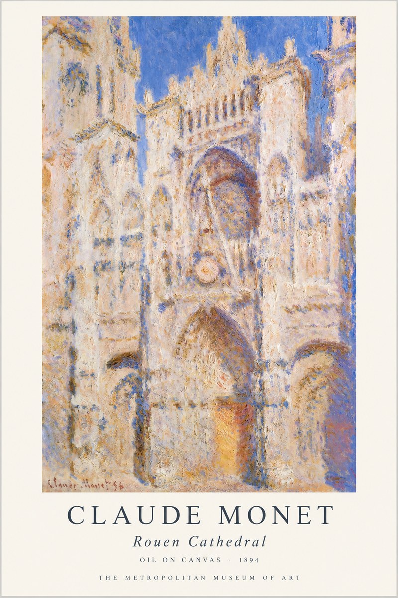Monet Rouen Cathedral No1 - Plakat