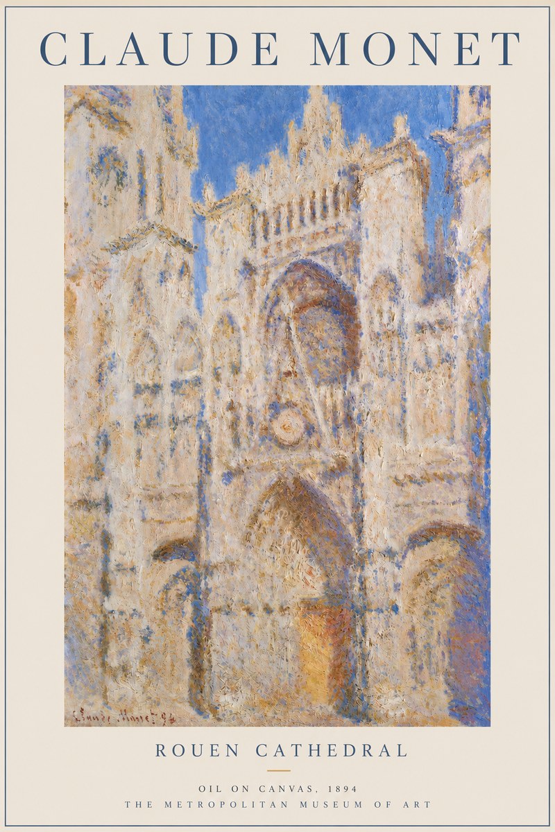 Monet Rouen Cathedral No2 - Plakat