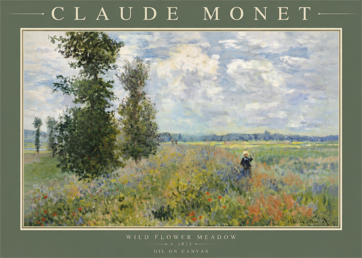 Monet Wild Flower Meadow No4 - Plakat