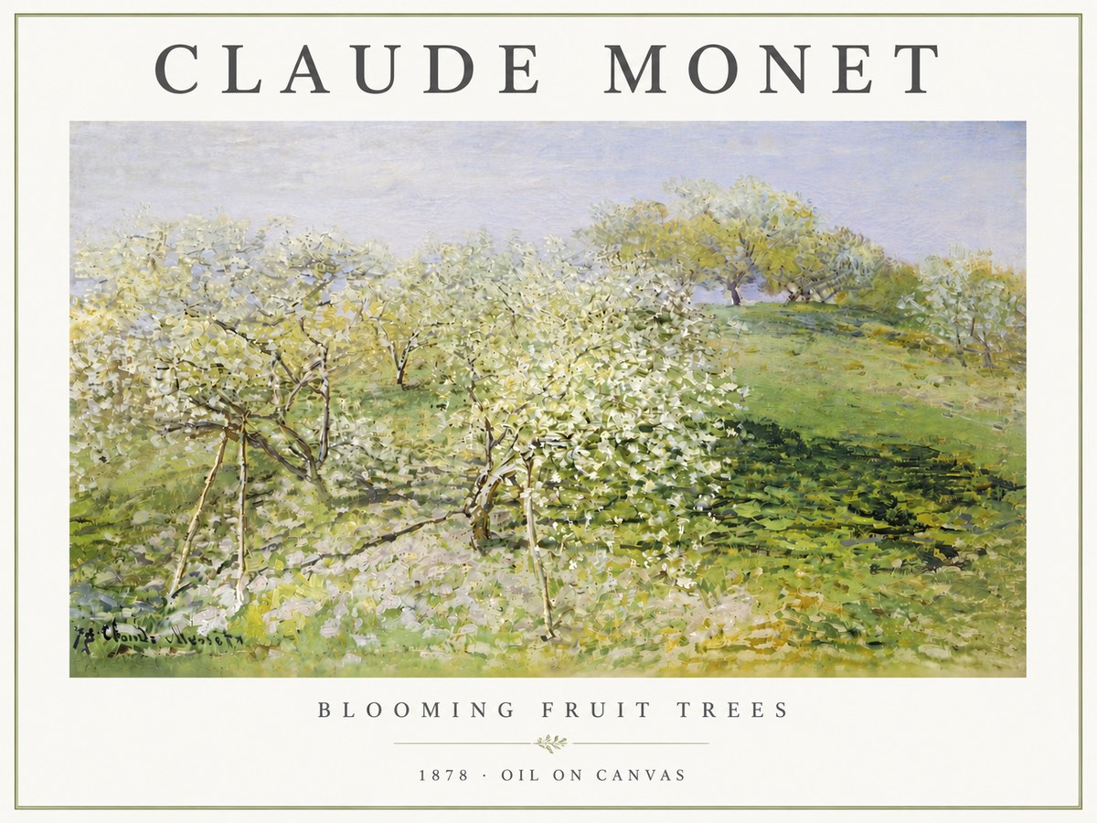 Monet Blooming Fruit Trees No4 - Plakat