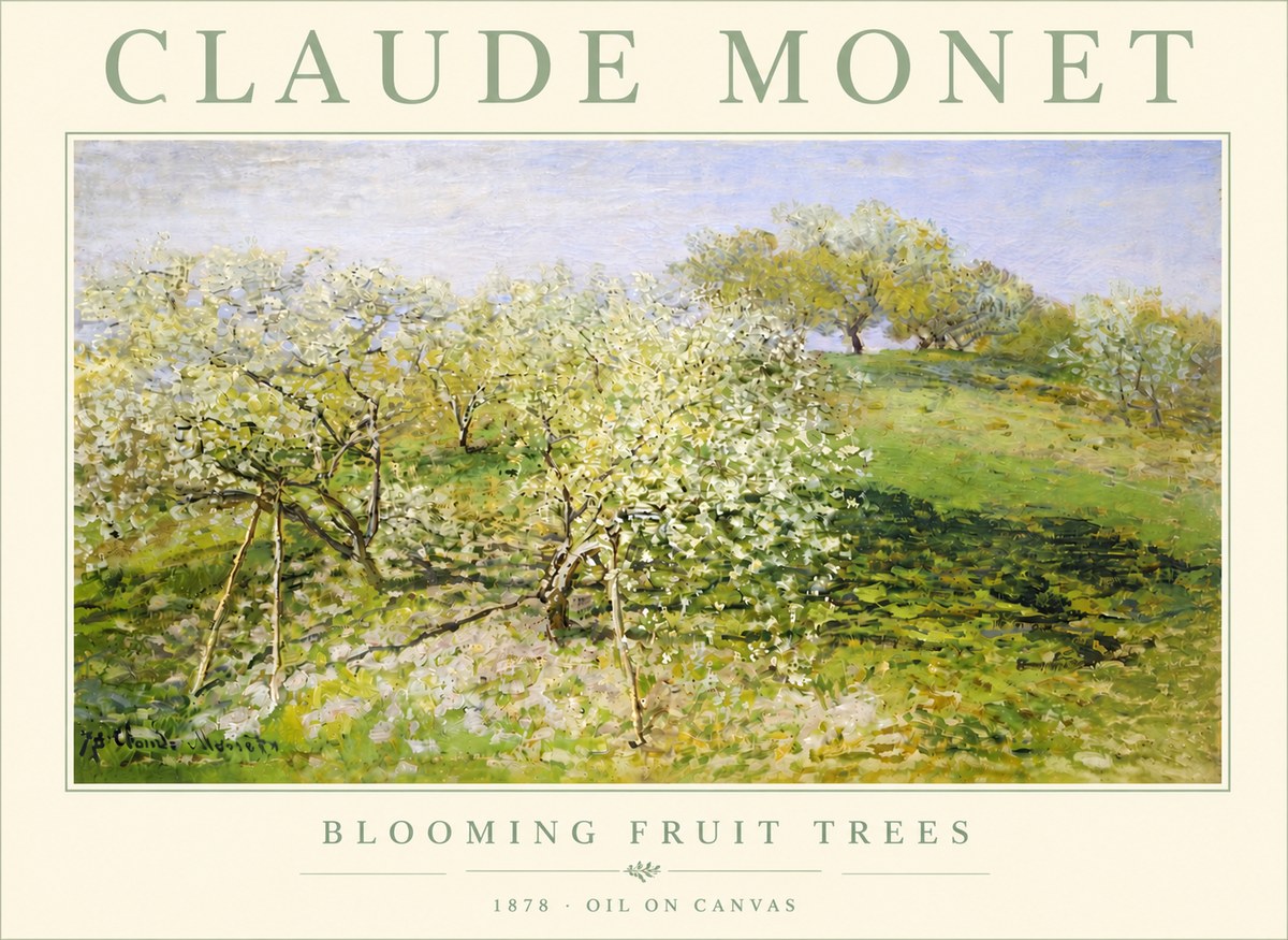 Monet Blooming Fruit Trees No5 - Plakat
