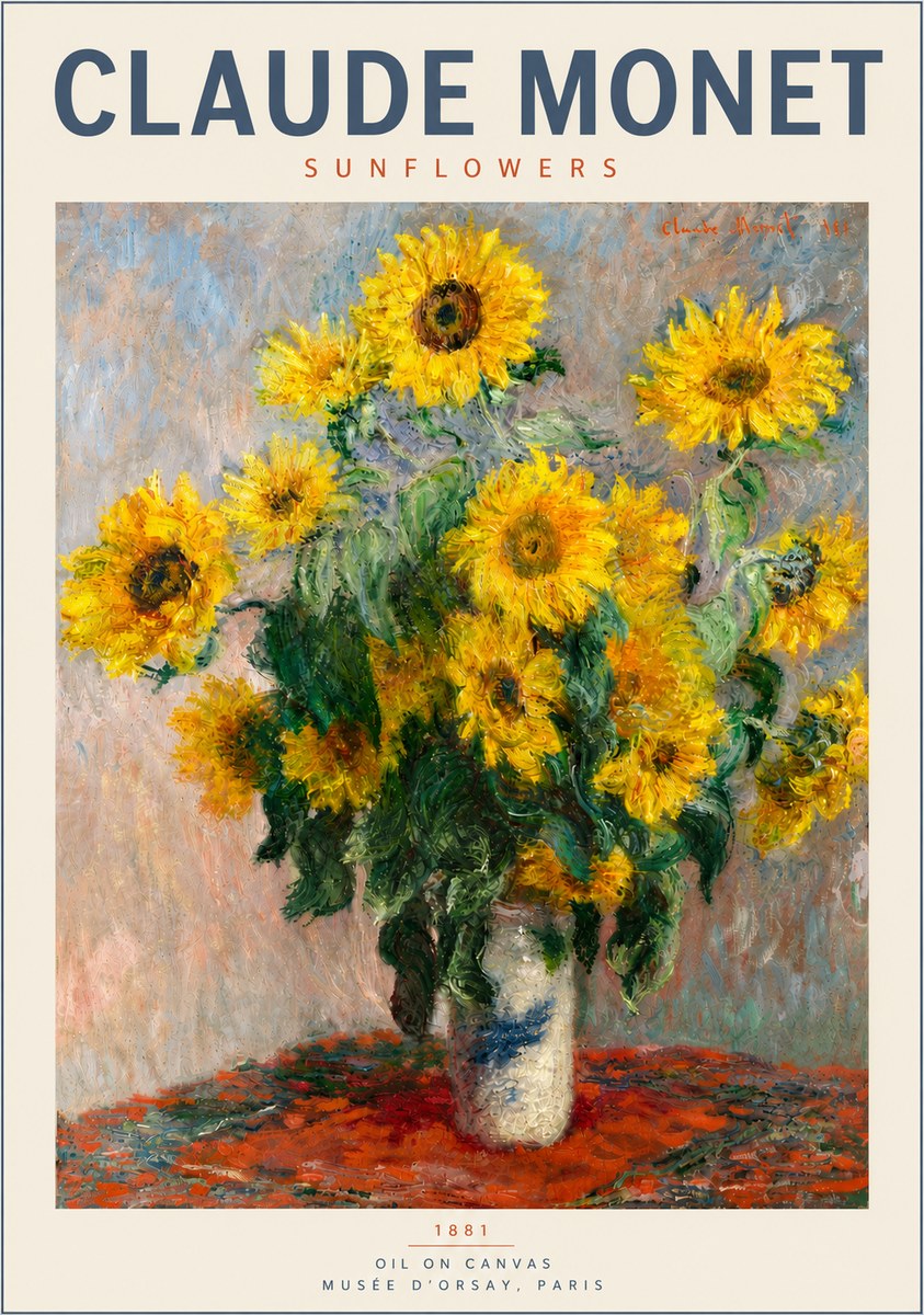 Monet Sunflowers No5 - Plakat