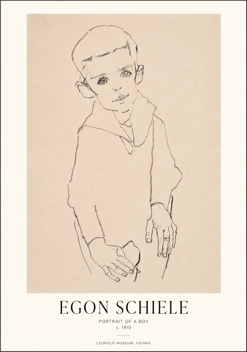 Schiele Portrait of a Boy No1 - Plakat