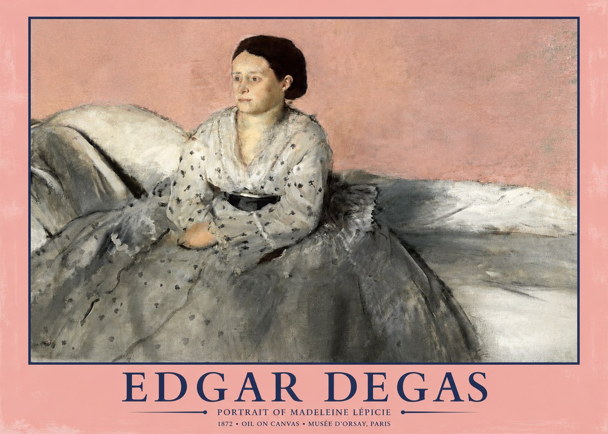 Edgar Degas Portrait of Madeleine Lépicie No2 - Plakat
