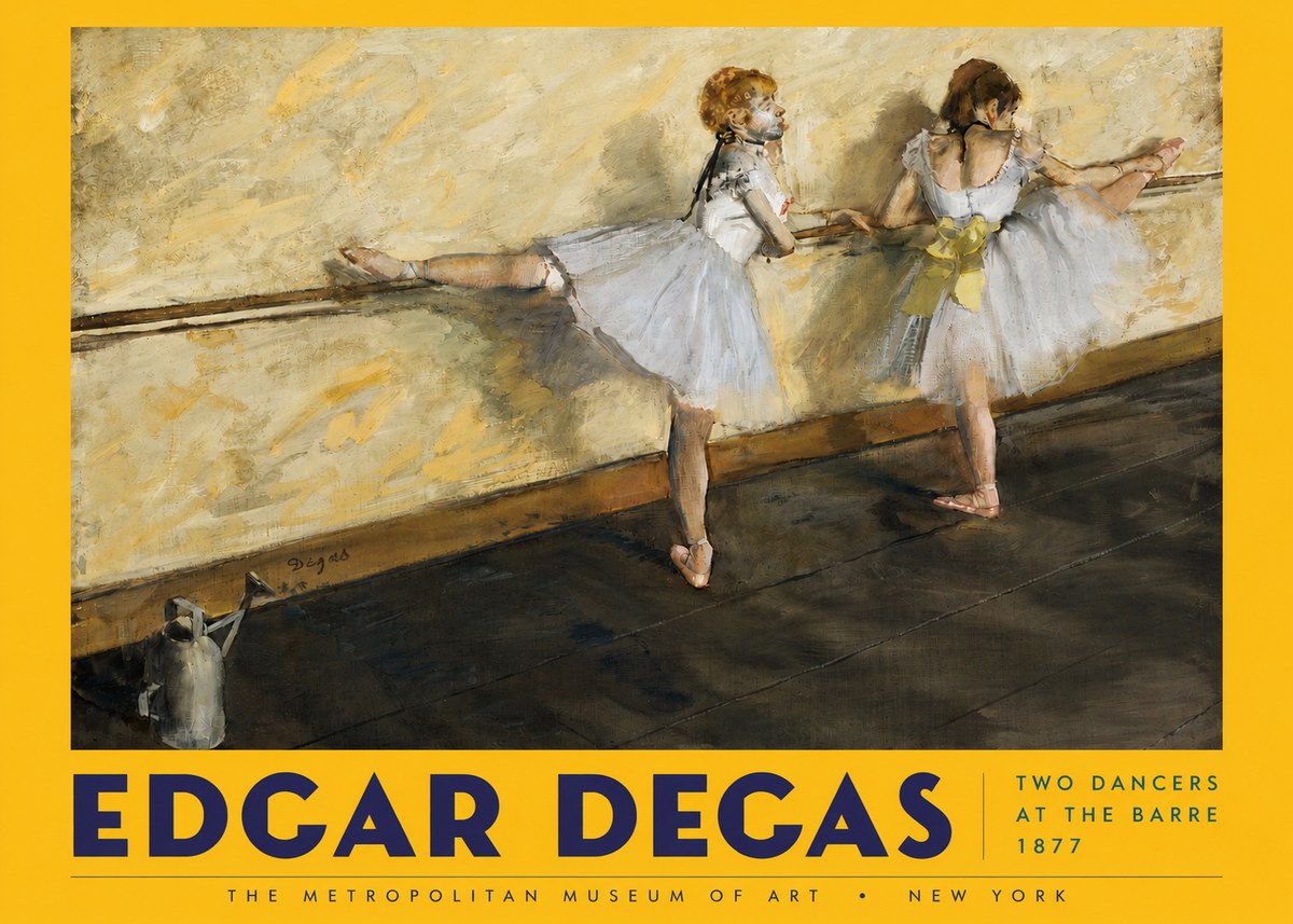 Edgar Degas Two Dancers at the Barre, 1877 No5 - Plakat