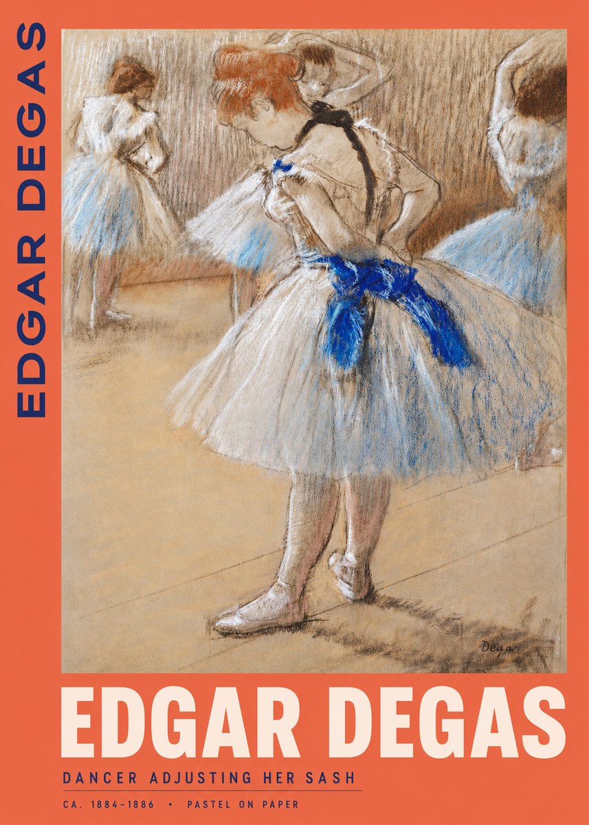 Edgar Degas Dancer Adjusting Her Sash No2 - Plakat