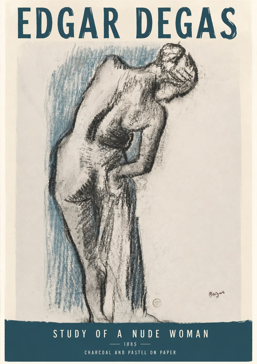 Edgar Degas Study of a Nude Woman II No3 - Plakat