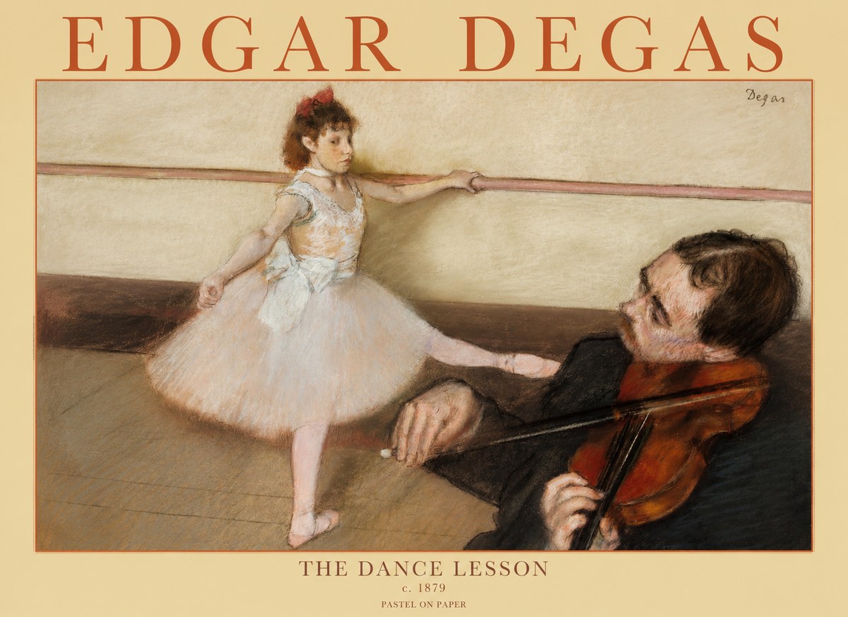 Edgar Degas The Dance Lesson No1 - Plakat