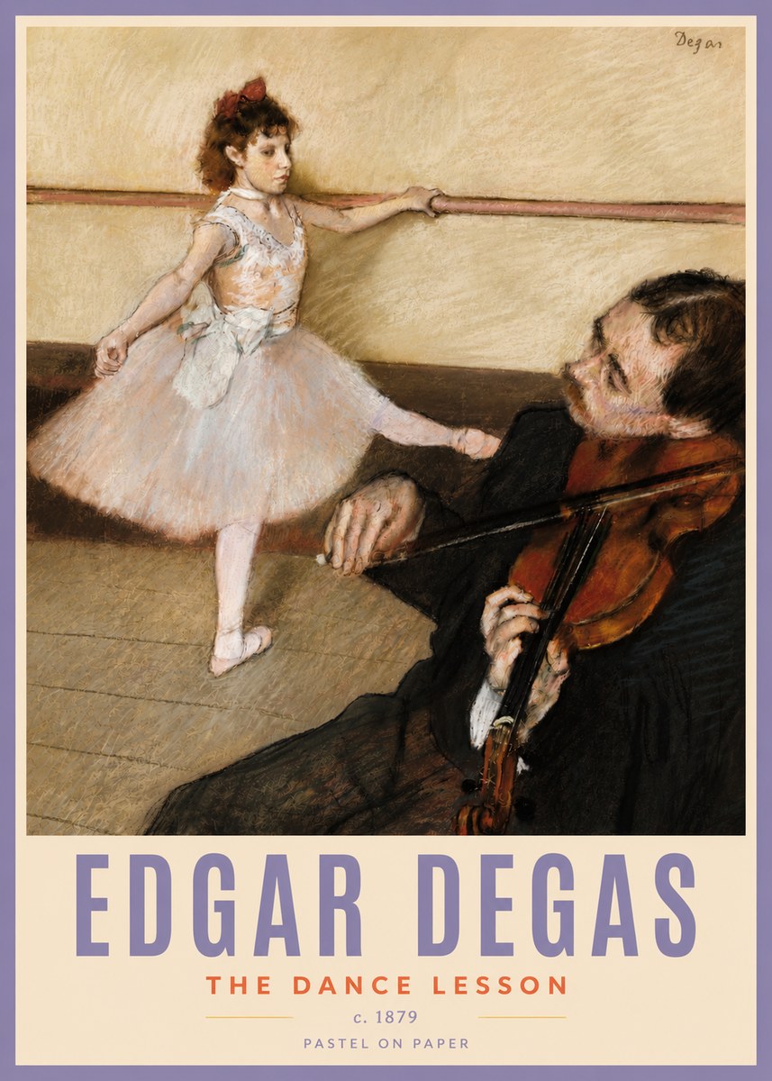 Edgar Degas The Dance Lesson No5 - Plakat