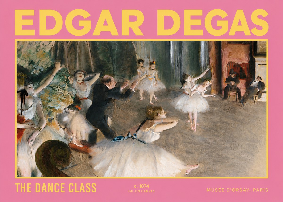 Edgar Degas The Dance Class III No2 - Plakat