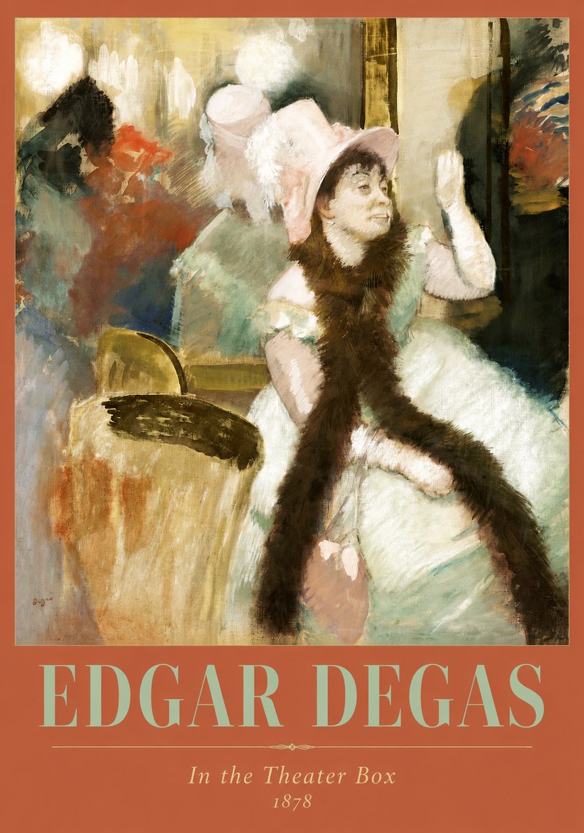 Edgar Degas In the Theater Box No2 - Plakat