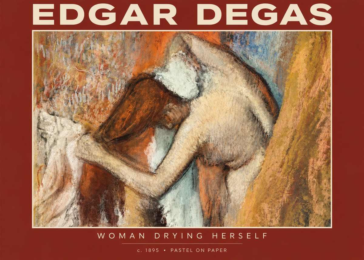 Edgar Degas Woman Drying Herself I No4 - Plakat