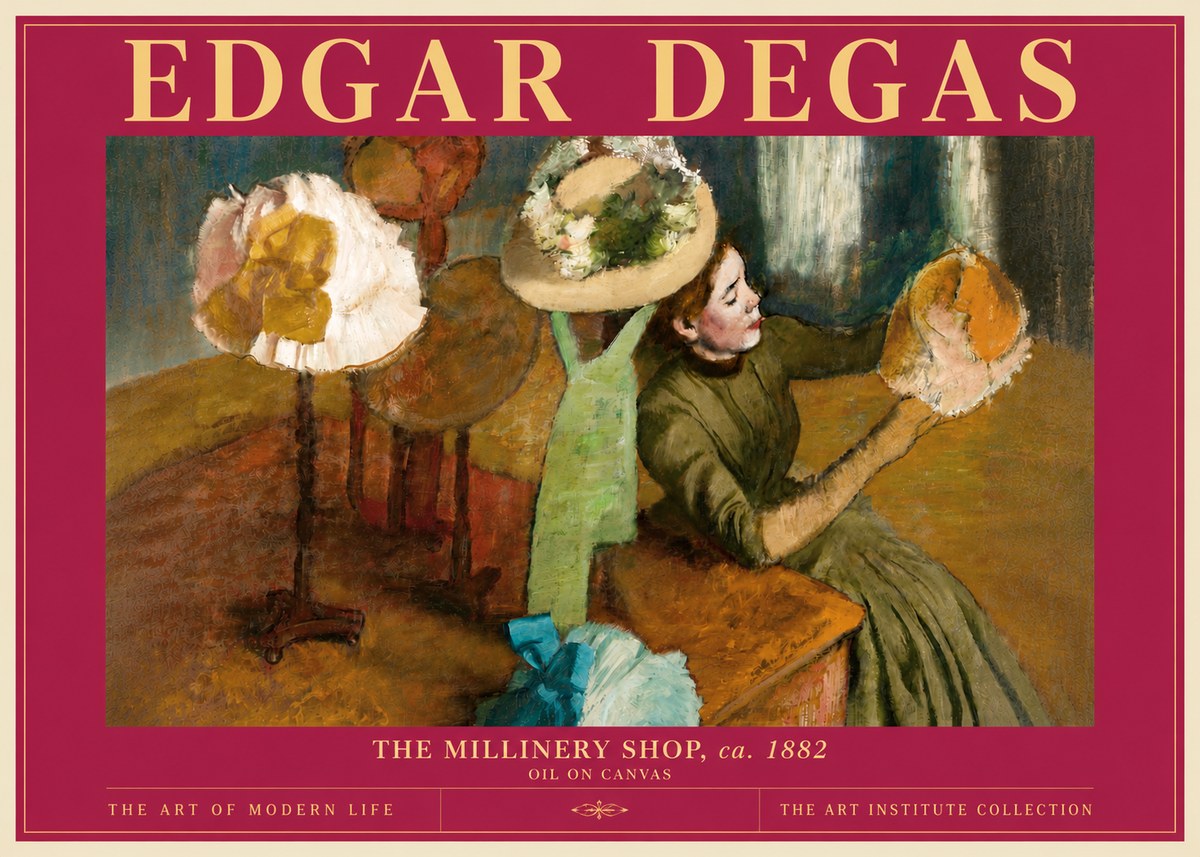 Edgar Degas The Millinery Shop, Ca. 1882 No6 - Plakat