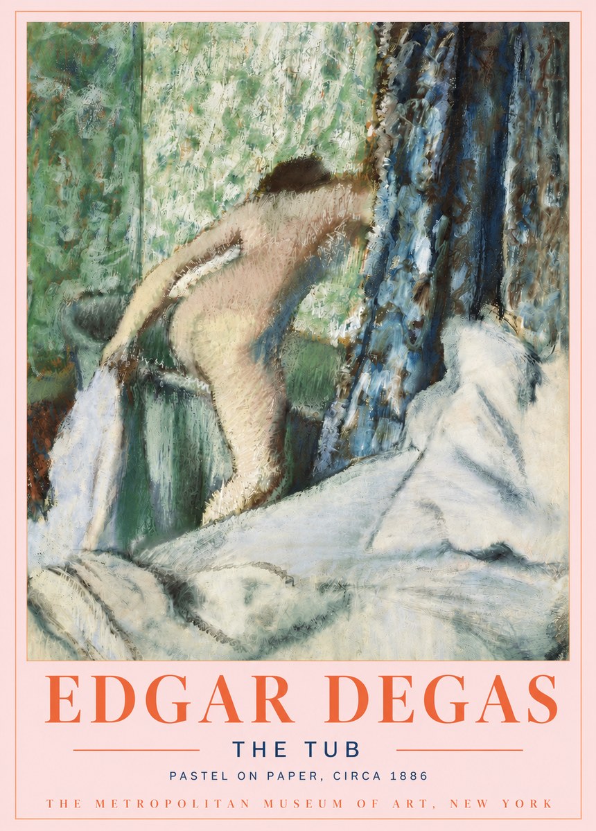 Edgar Degas The Tub No4 - Plakat
