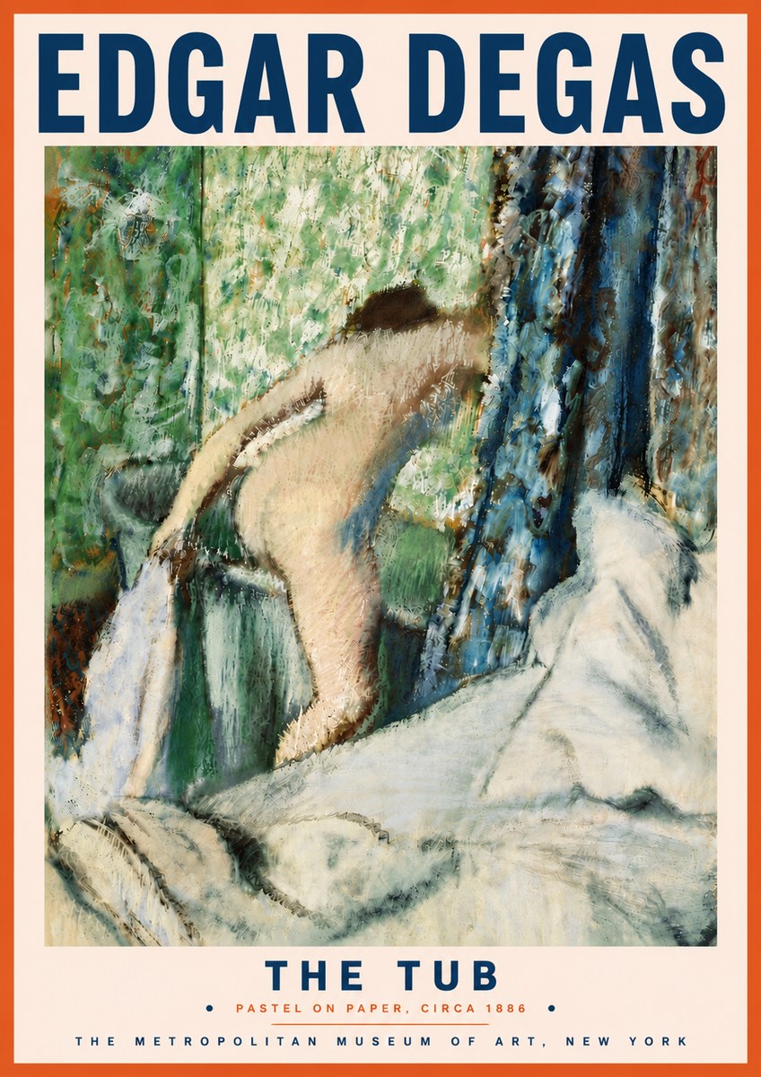 Edgar Degas The Tub No6 - Plakat