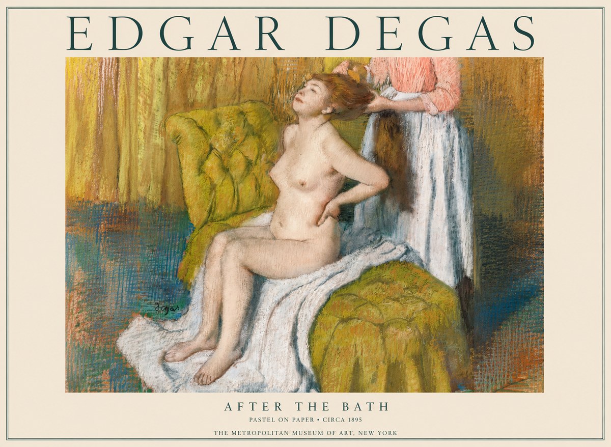 Edgar Degas After the Bath III No1 - Plakat