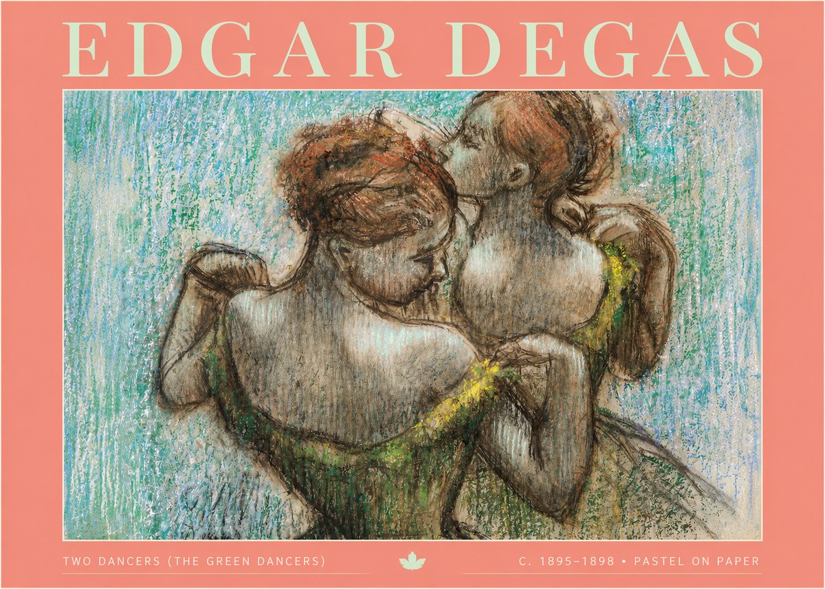 Edgar Degas Two Dancers (the Green Dancers) No2 - Plakat