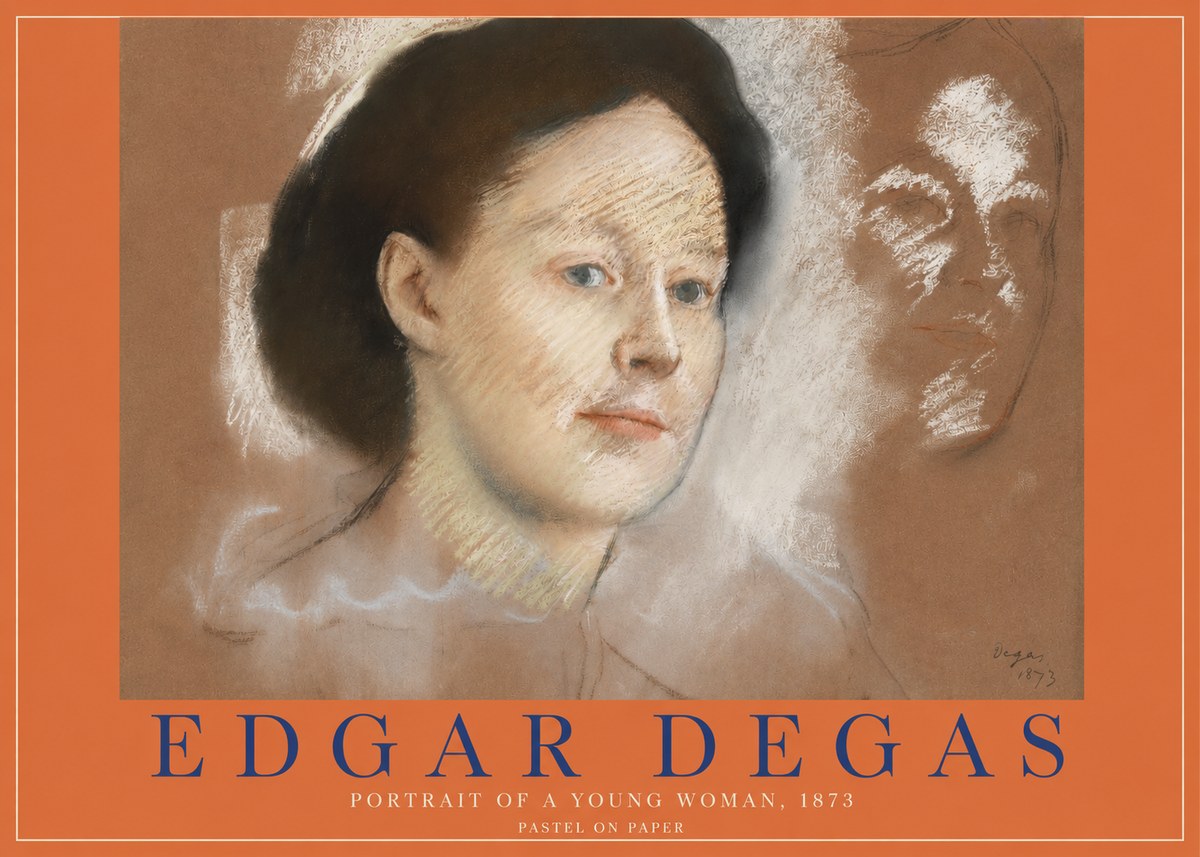 Edgar Degas Portrait of a Young Woman No2 - Plakat