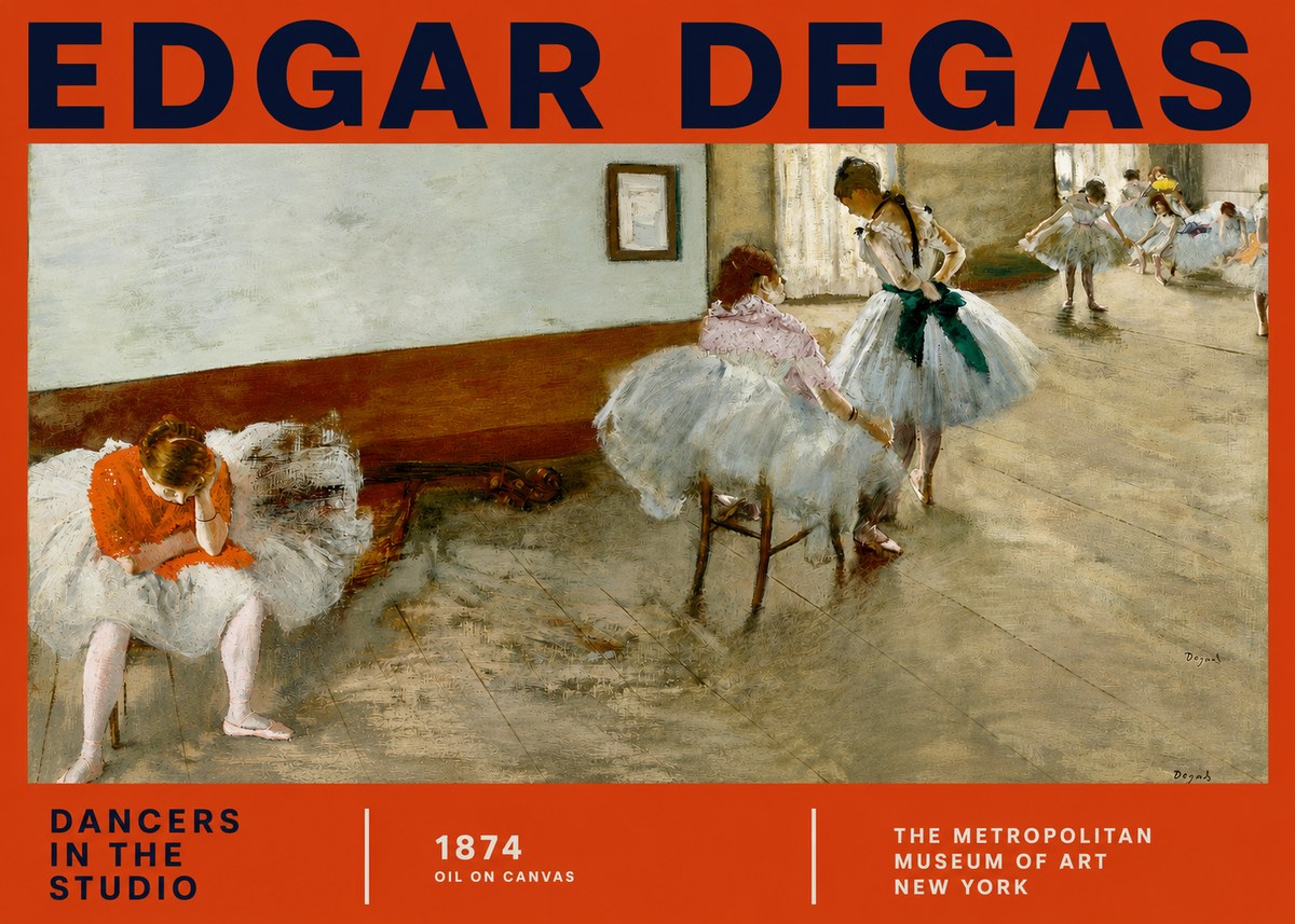 Edgar Degas Dancers in the Studio No2 - Plakat