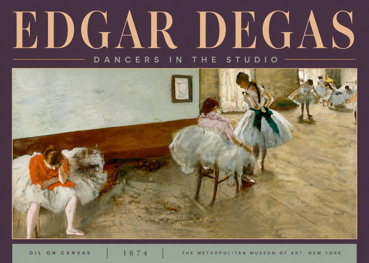 Edgar Degas Dancers in the Studio No6 - Plakat