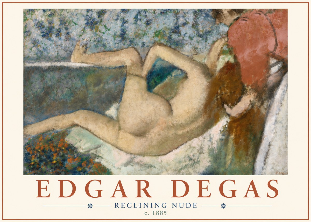 Edgar Degas Reclining Nude No6 - Plakat
